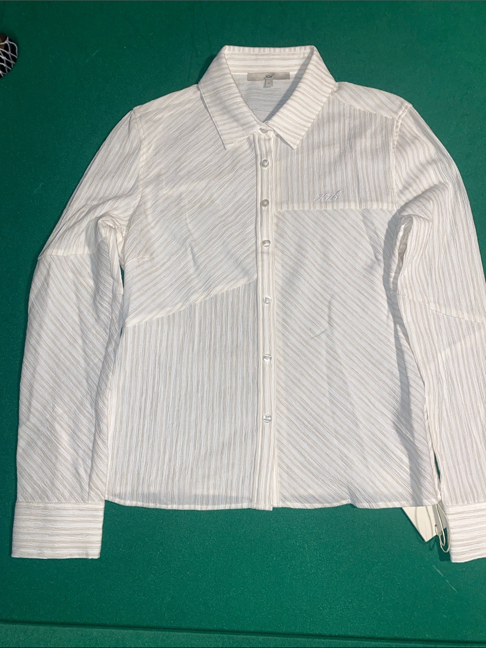 KITH Cream Long-Sleeve Button-Up Shirt - Lightweight Women’s Shirt